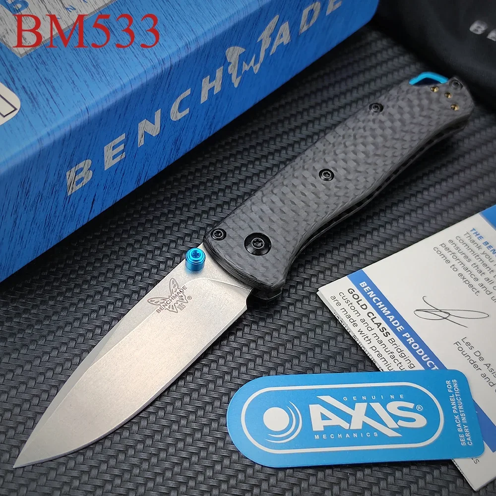 CF Handle BM 533-3 Mini Bugout Tactical Hunting Pocket Knife Drop Point Blade Sharp Hunting Fishing Outdoor Rescue Tools