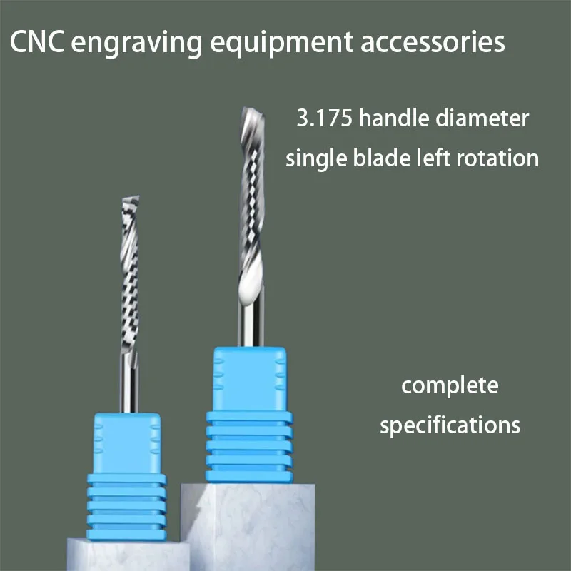 Precision CNC Engraving Equipment Accessory Single Blade 3.175 Diameter Left Rotation 4mm Handle Special Component
