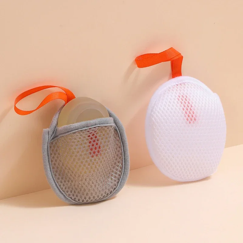 

Soap Foam Mesh Bag Facial Cleanser Exfoliating Foam Mesh Bag with Drawcord Facial Body Soap Bath Scrub Bathroom Cleaning Tools