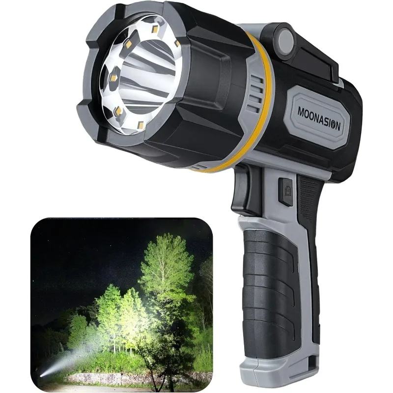 

Перезаряжаемый прожектор 10000 люмен, супер яркий светодиодный прожектор для улицы с подсветкой COB и складной подставкой, 10000 мАч Lo