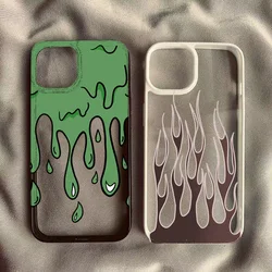 Trendy Flame Dripping Pattern Phone Case For iPhone 17 Air 16 15 14 13 12 11 Pro Max Plus 17 16 Pro 16 15 Plus Protective Cover