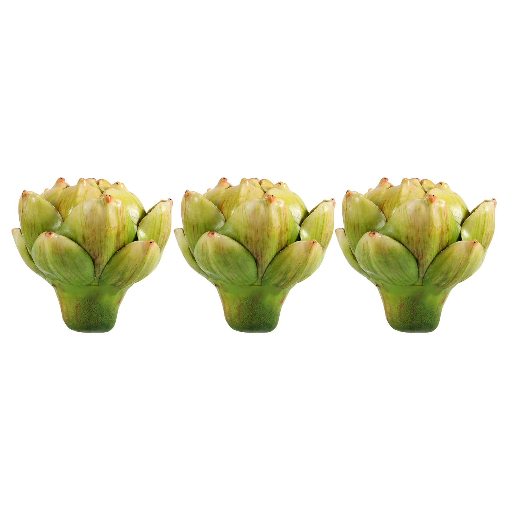 3Pcs Green Artificial Artichoke Plastic Fake Flower Fake Artichoke for Home Wedding Party Table Decoration