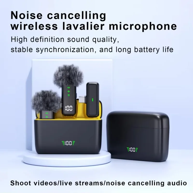 Micrófono de solapa inalámbrico mini para grabación de audio y video en iPhone, Android, transmisiones en vivo, juegos, con receptor compacto incluido 2
