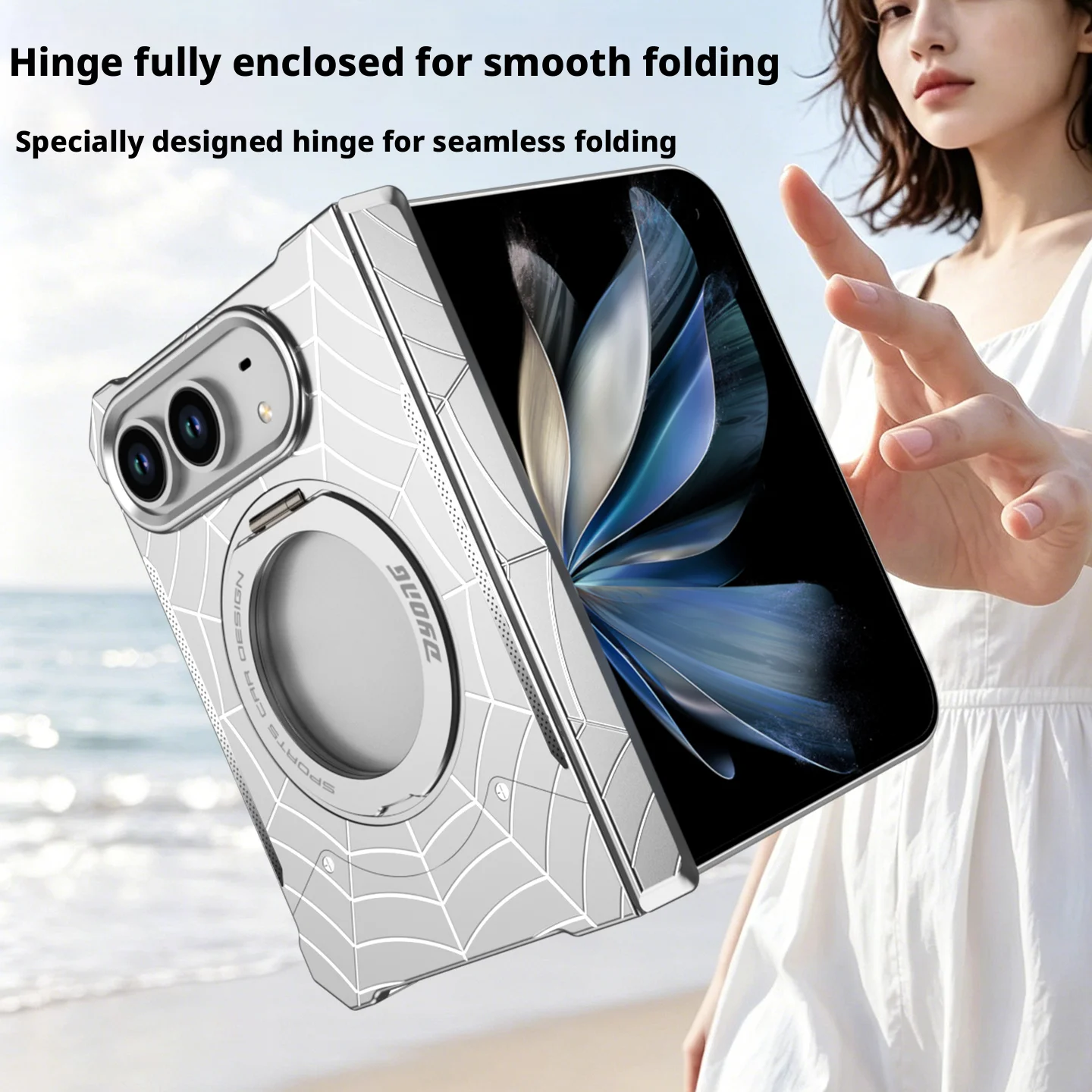Case For iphone Ultra Case  Aluminum Alloy Spider Fold Magnetic 360° Rotating Stand Hinge Fully Enclosed Protection Cover Funda