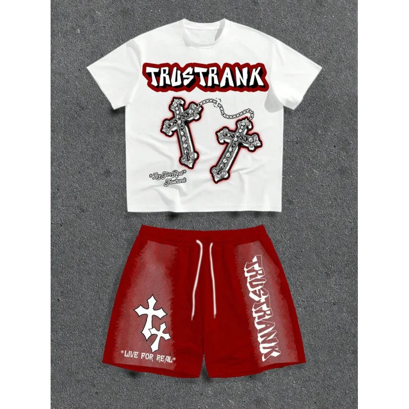 

Y2k Tracksuit for Man Clothing Men Gym Sportswear Two-piece Set Summer Men's Set New Arrival Goods New Shirts and T-shirts Sets