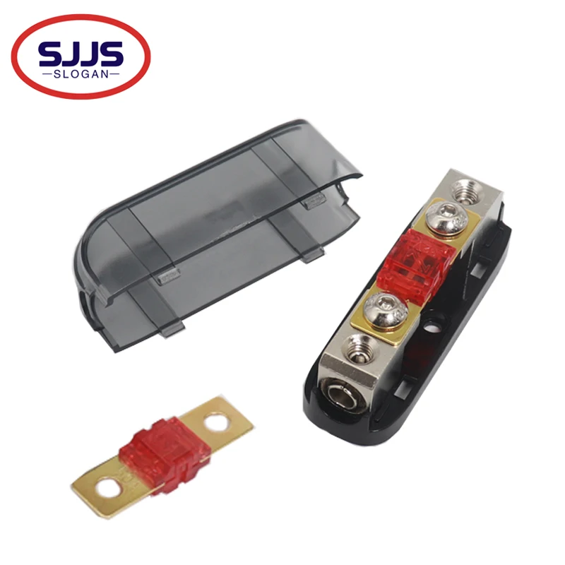 Car Audio Fuse Power Fuse Holder 30-150A Stereo Audio Single Way AGU Fuse Holder Power Distribution Block Fusebox Car Fuse