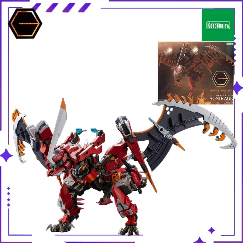 Novo estoque kotobukiya original autêntico engrenagem hexagonal série fogo deus fúria montado mecha modelo móvel brinquedo presente coleção