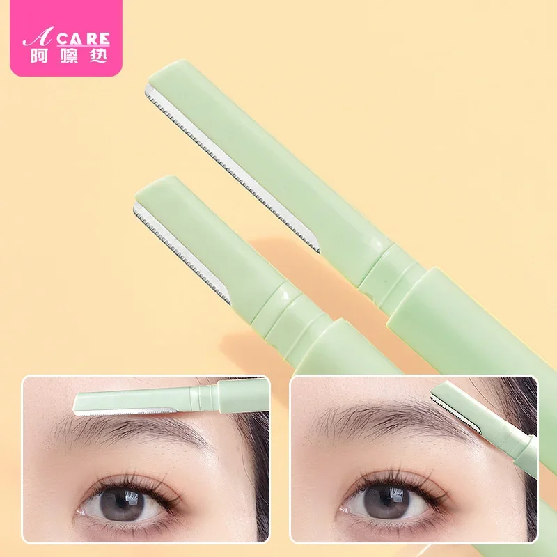 

DX01/Eye-brow knife/D1PQ9-Easy to Use/Double-Headed Eyebrow Scraping Trimming with Brow Groomer Knife Beginner Eyebrow S