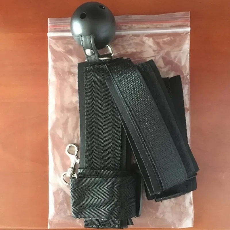 طوق الرقبة أصفاد المعصم الفم الكمامة المكونات BDSM عبودية مجموعة ألعاب مثيرة للمرأة الأزواج منتجات جنسية الكبار المثيرة ضبط النفس
