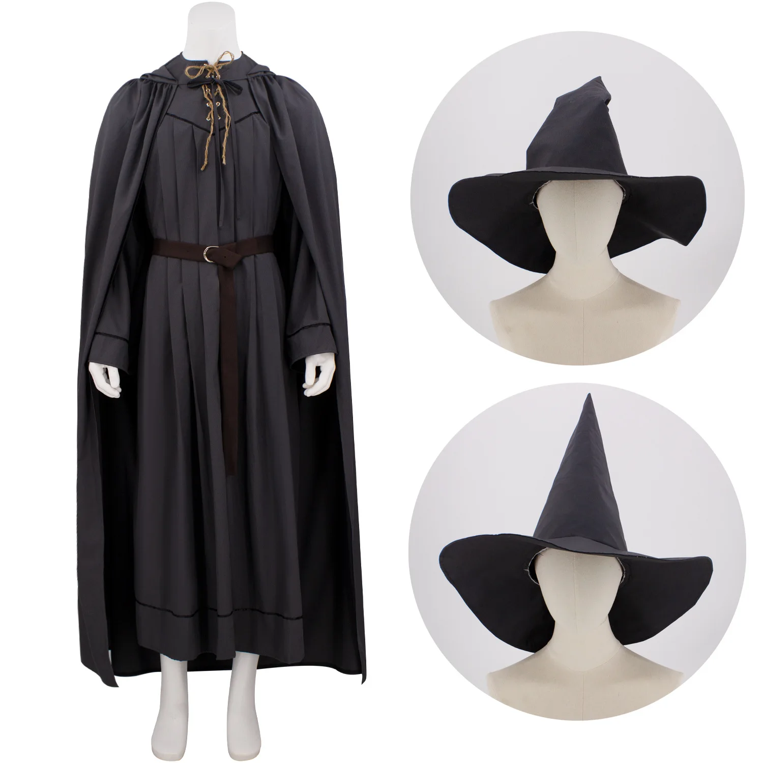 

Movie Gandalf The Fellowship Cosplay Costume Gray Robes Man Halloween Carnival Cosplay Gandalf Customized Clothes