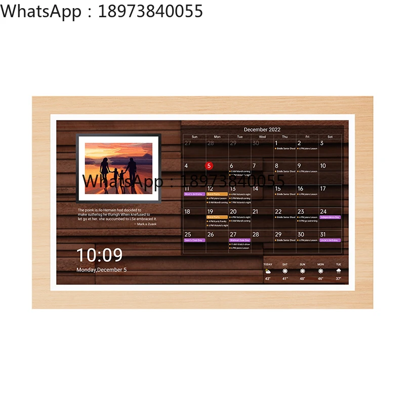 Smart Wall Mounted Calendar Digital Signage Digital Planner Touch Screen Family Calendar Screen Advertising Display