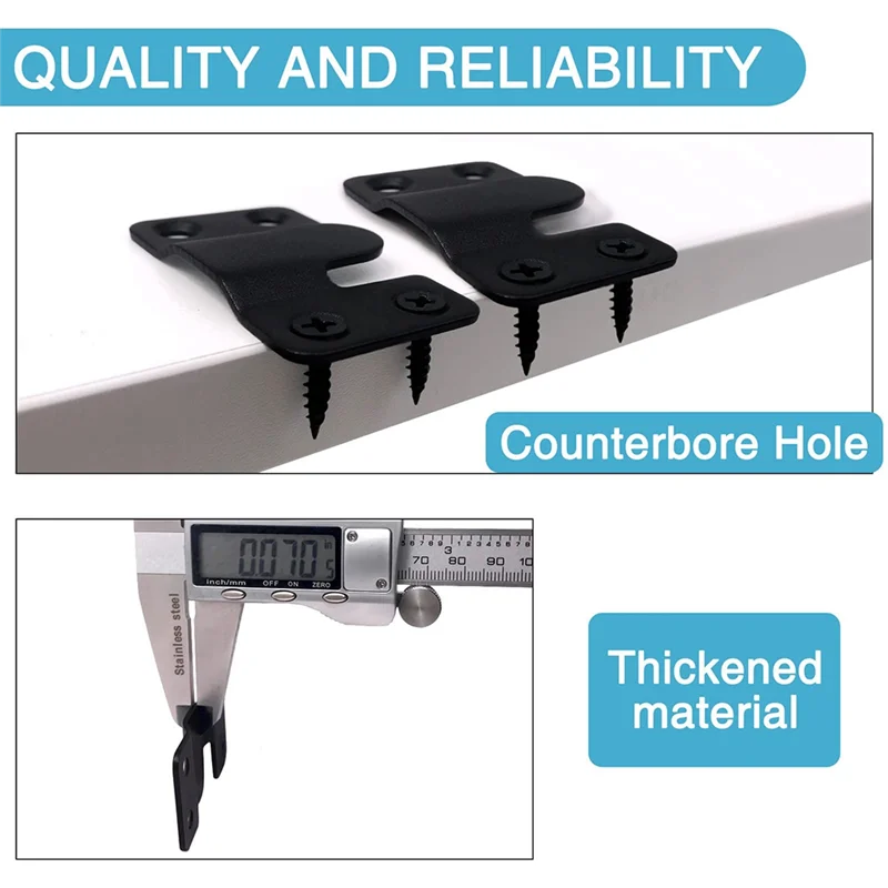 

A69E12PCS Металлический монтажный кронштейн, кронштейны для зеркала, подвесная пряжка, Z-зажимы, настенные монтажные кронштейны для изголовья с винтом 48 шт.