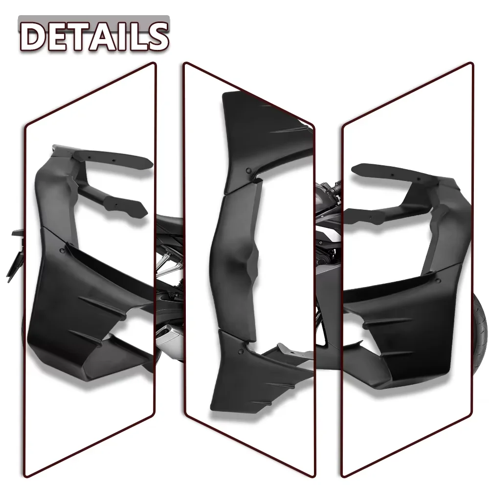 New Motorcycle Accessories Port Downforce Naked Front Spoilers Aerodynamic Wing Fairing For CBR650R cbr 650 r 2024-2025 - view 5