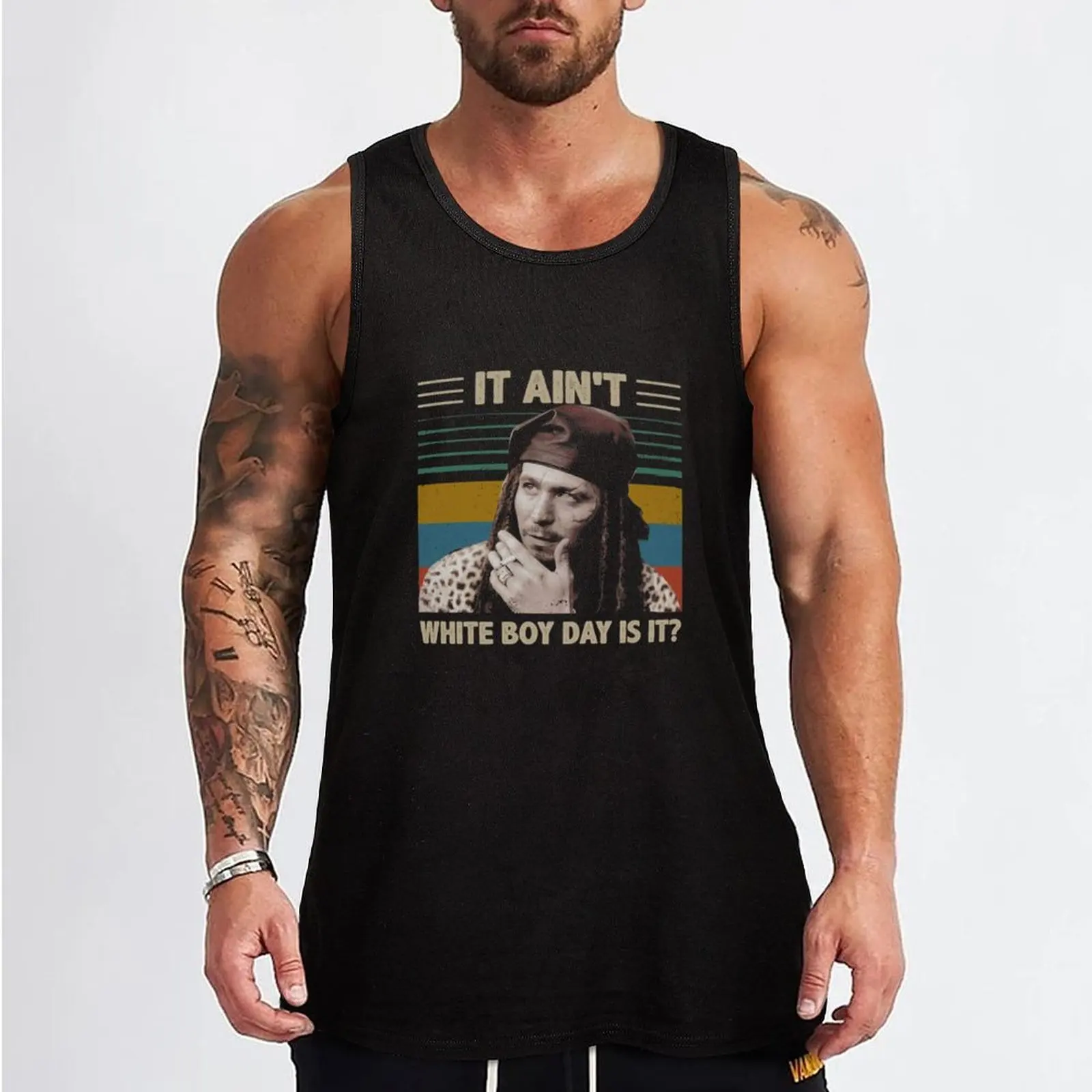 Drexl Spivey Lovers It Ain't White Boy Day is It Vintage True Romance Lovers Tank Top Sports shirt man summer Men's tops