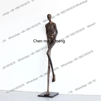 Sculpture floor-to-ceiling ornament Hotel entrance Welcome abstract portrait Living room Installation artwork