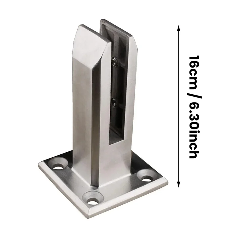 304 สแตนเลสสตีล CLAMP แผงกระจกรั้วสระว่ายน้ําบันไดวงเล็บหัวจุกราวบันไดชั้นดาดฟ้าราวบันได Mounab13