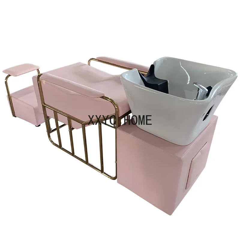 Barber Shop High-End Punch Bed  Shampoo Bed Lying Half Deep Basin  Bed