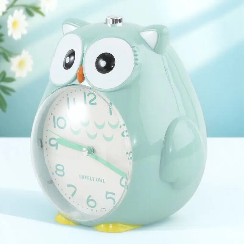 

1Pcs Cartoon Owl Alarm Clock Mute Desktop Night Light Multifunctional Music Digital Bedside Clock for Sleep Training Room