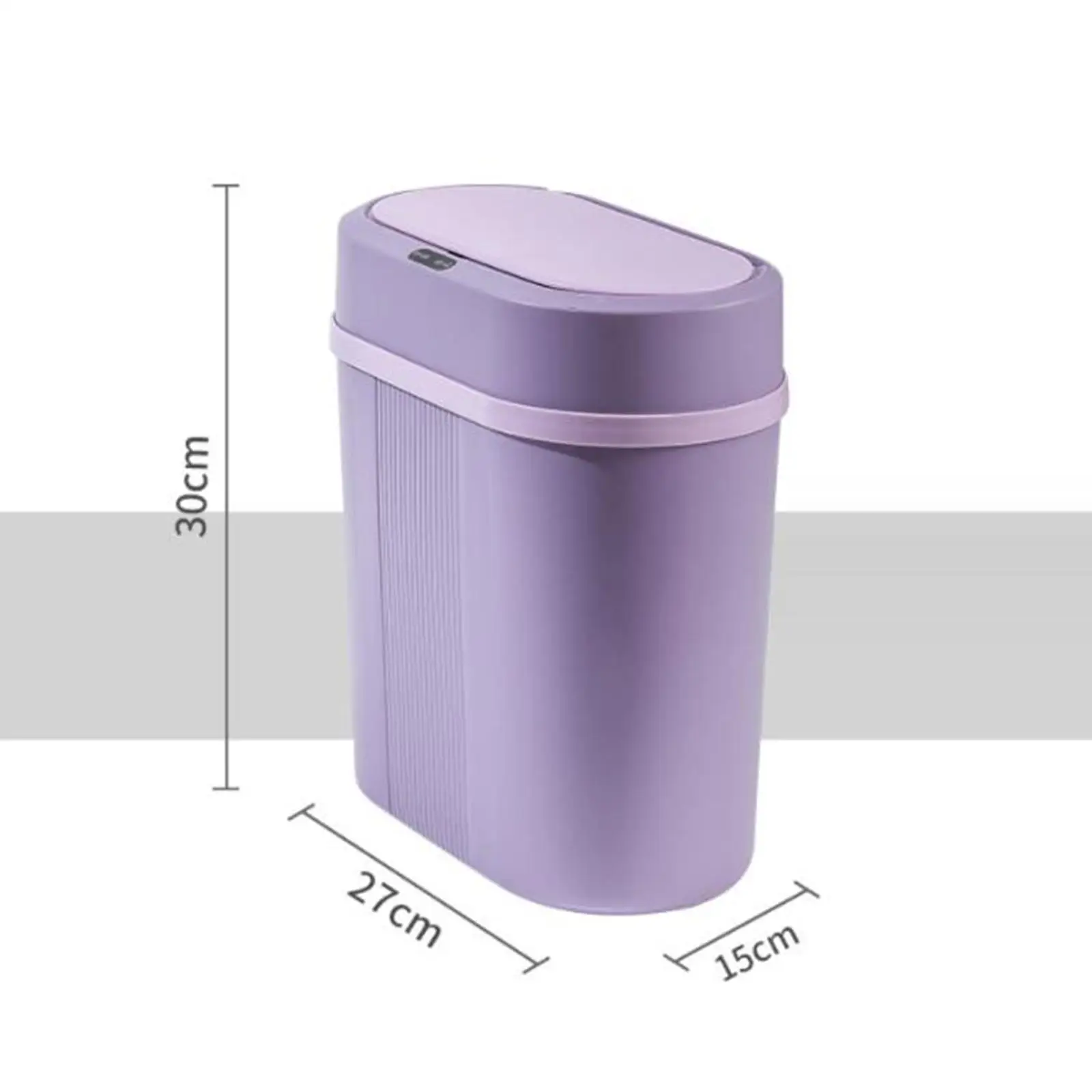 Bathroom Trash Can Waste Basket Space Saving Rubbish Bin Smart Trash Bin for Kitchen Bathroom Toilet Laundry Living Room