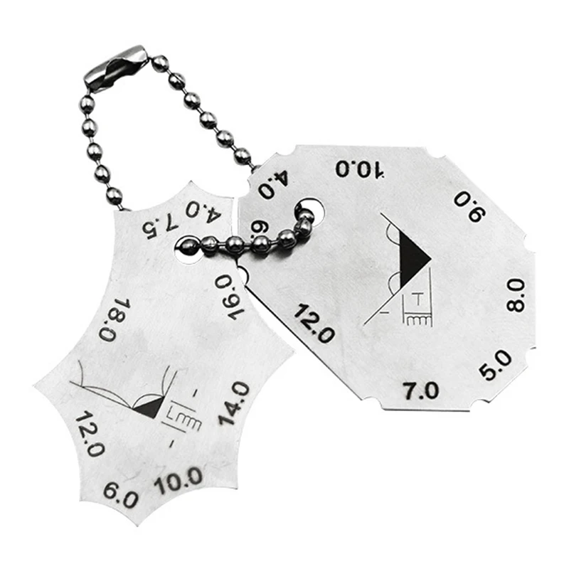 

Двухсекционный измеритель сварочных швов из нержавеющей стали, портативный измеритель длины сварочного горла, глубина ноги, линейка, инструменты для осмотра сварщика