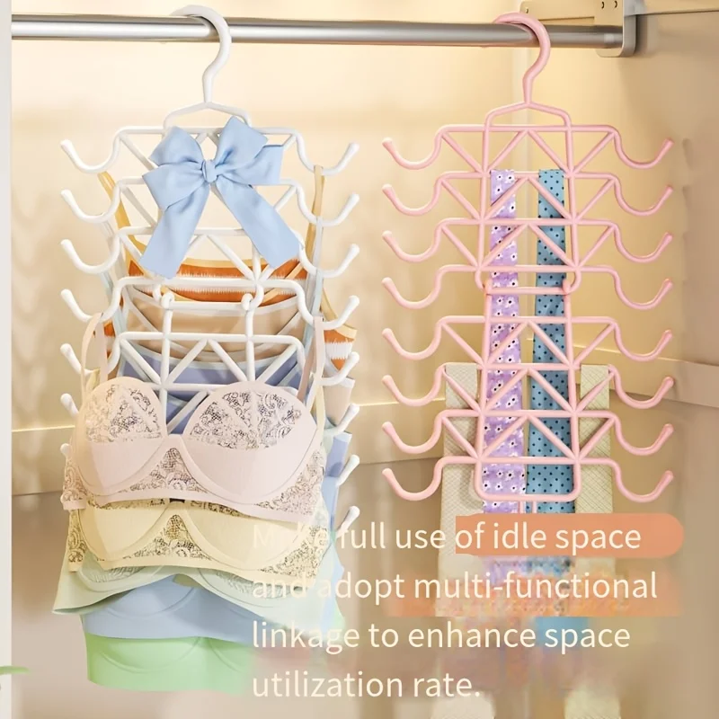 Multi-layer Underwear Rack, Hanger Vest Storage, Tie, Scarf Storage Rack, Wardrobe Scarf Hook, Storage Hanger, Can Store 8