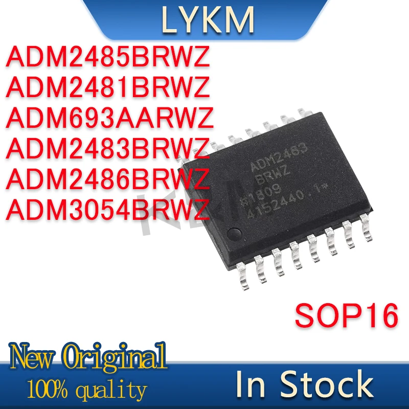 5/PCS New Original ADM2485BRWZ ADM2481BRWZ ADM693AARWZ ADM2483BRWZ ADM2486BRWZ ADM3054BRWZ SOP16 chip In Stock