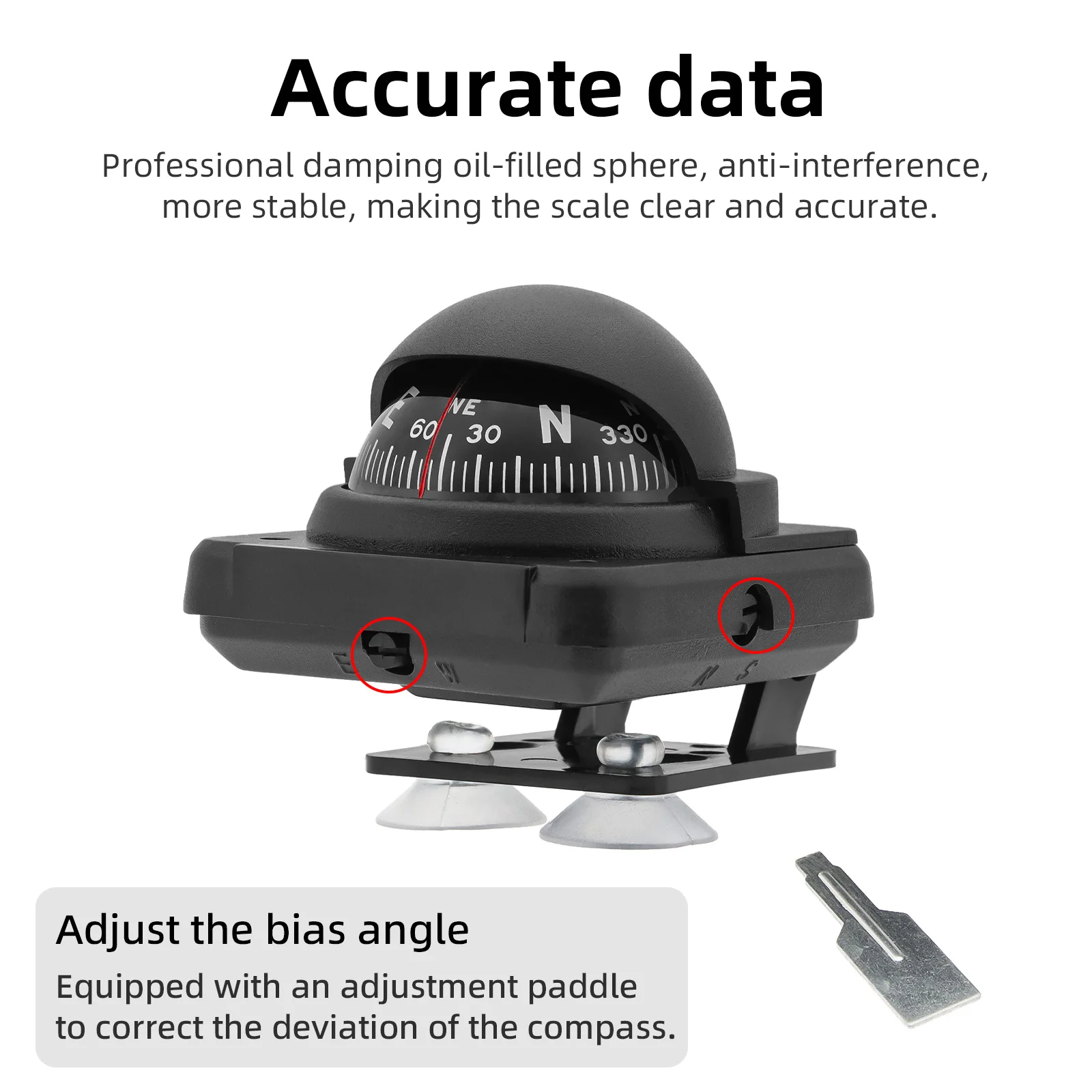 بوصلة ملاحة صغيرة متعددة الوظائف بوصلة صغيرة دليل الكرة البوصلة البحرية البحرية للسيارة المائية قارب قافلة شاحنة
