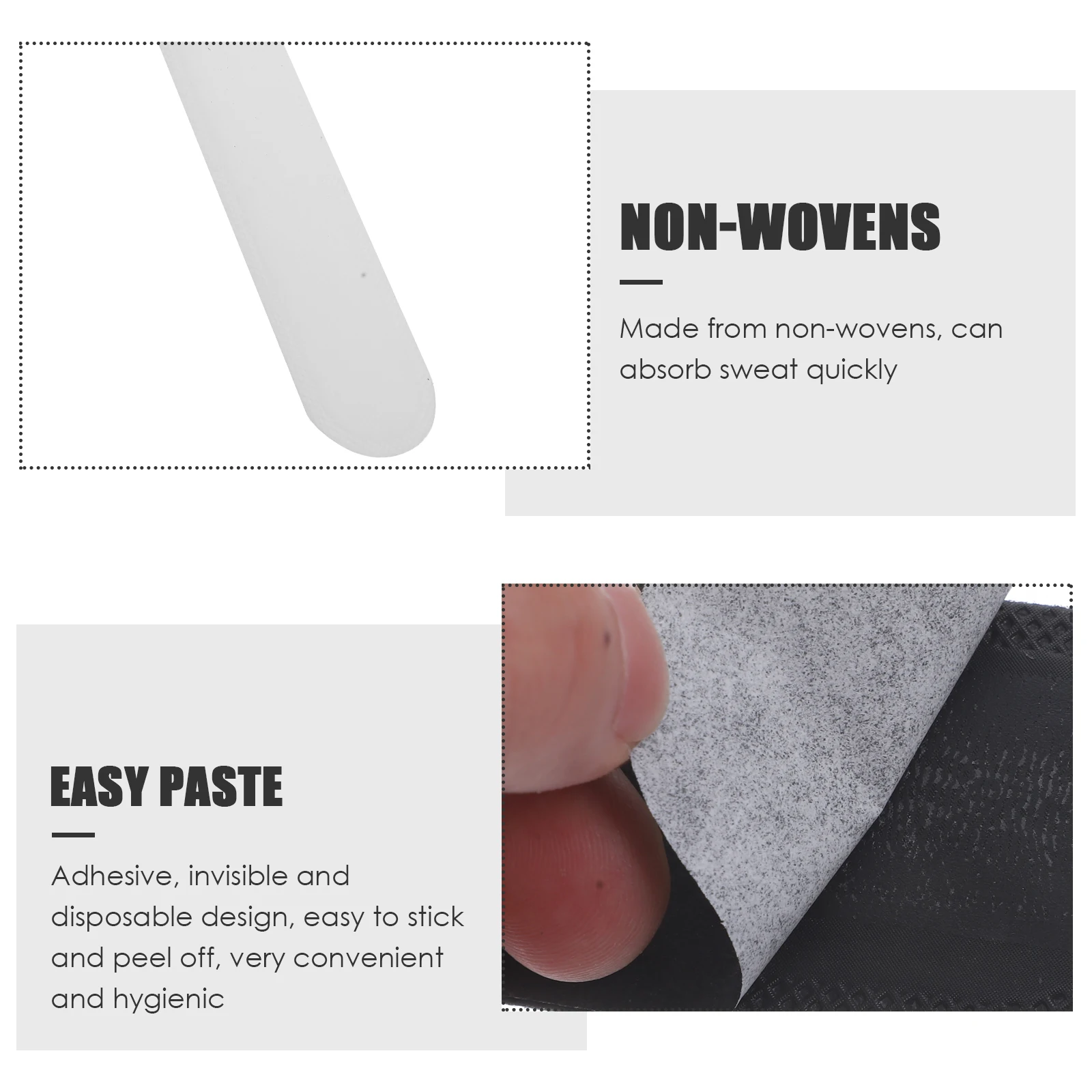 20pcs Absorbent Sweatband Disposable Hat Liner Pads Sweat Stains Cushion Accessories Labor Protection Dry Comfortable