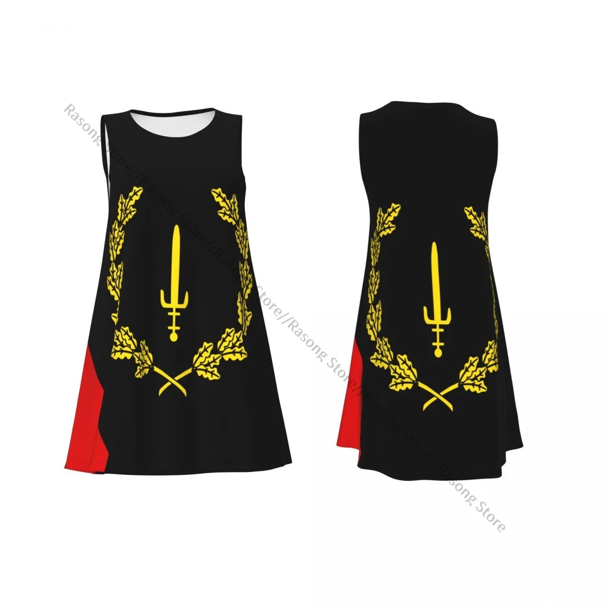 Women's Dress Summer Casual T Shirt Dresses Beach Cover up Black American Heritage Flag Tank Dress