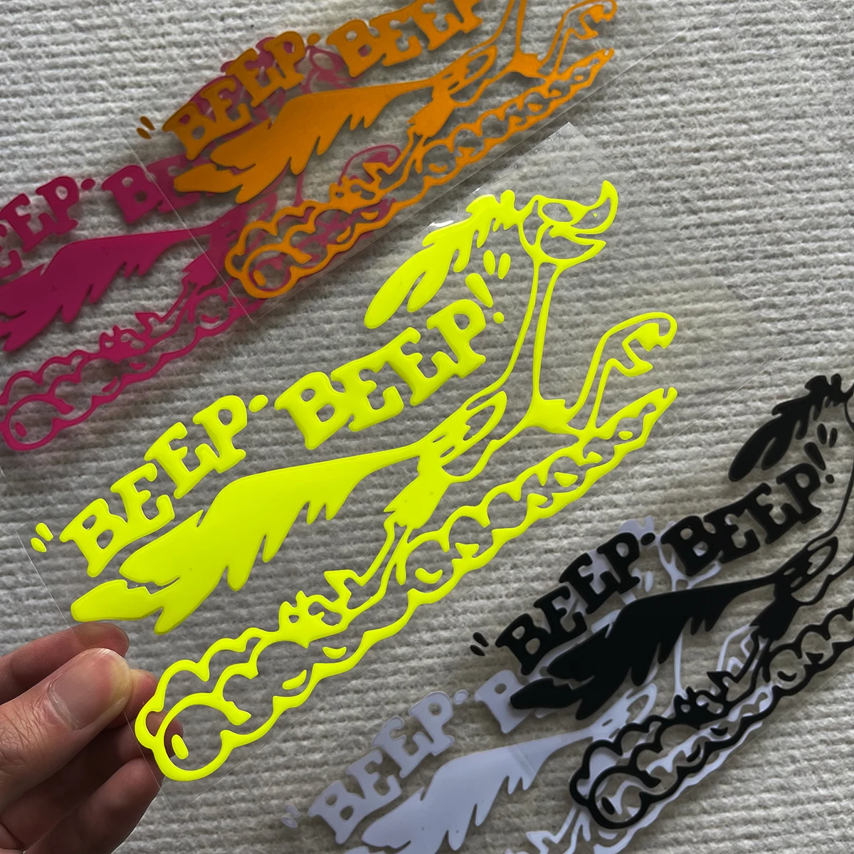 Image of 2 stücke Beep Beep Anime Lustige Vogel Motorrad Aufkleber Auto Fenster Stoßstange Körper Dekoration Motorrad Kraftstoff Tank Seite Verkleidungen Aufkleber