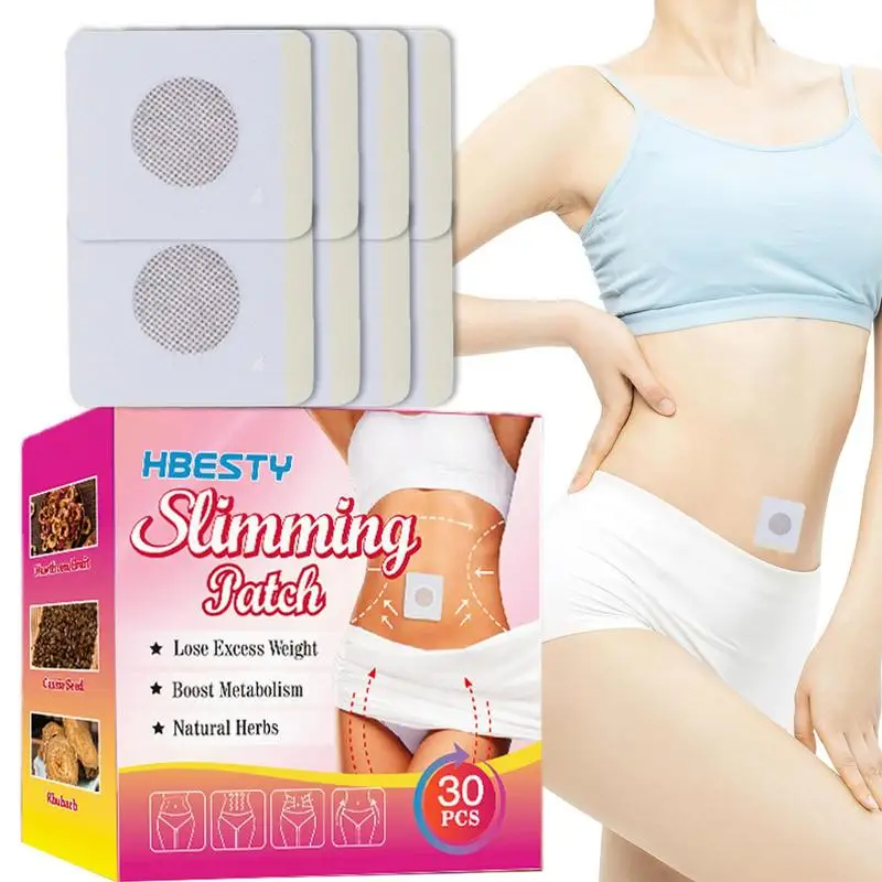 30Pcs Belly Slimming Patch Effective Herbal Plants Slimming Patches For Shaping Waist Abdomen & Buttock Boosting Metabolism