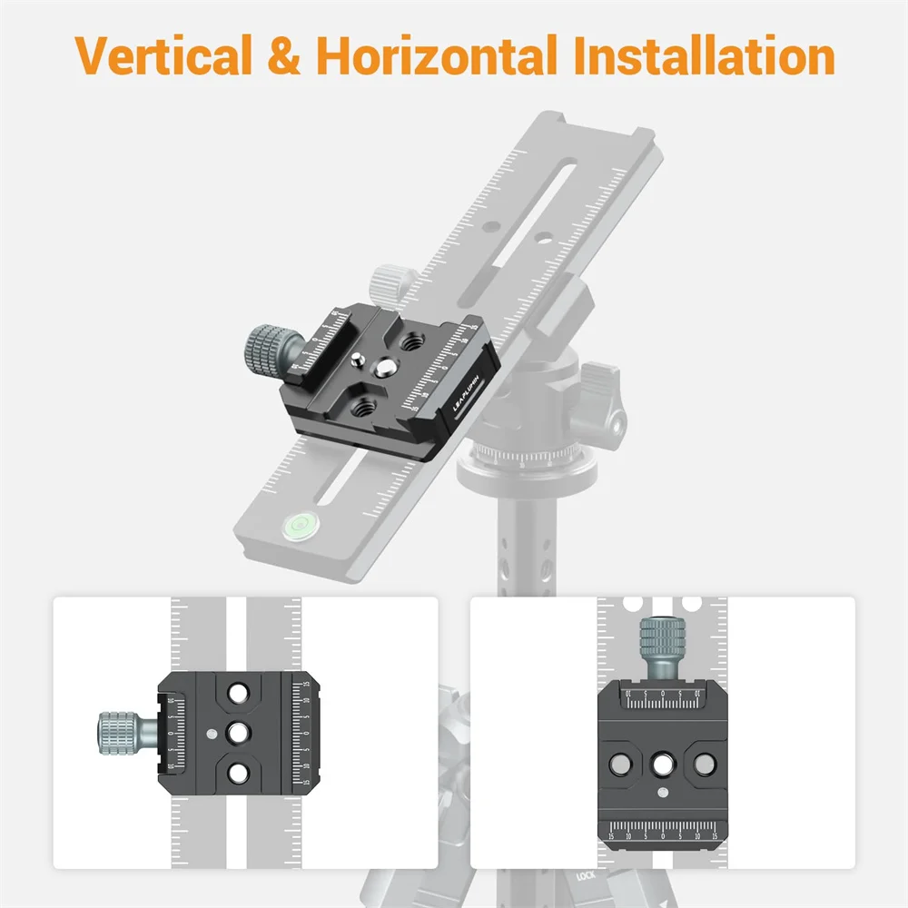 Aluminium Arca Swiss Type Clamp with 3/8” & 1/4” Quick Release Plate Arca QR Clamp for Camera Monitor Stabilizers Ronin S/SC