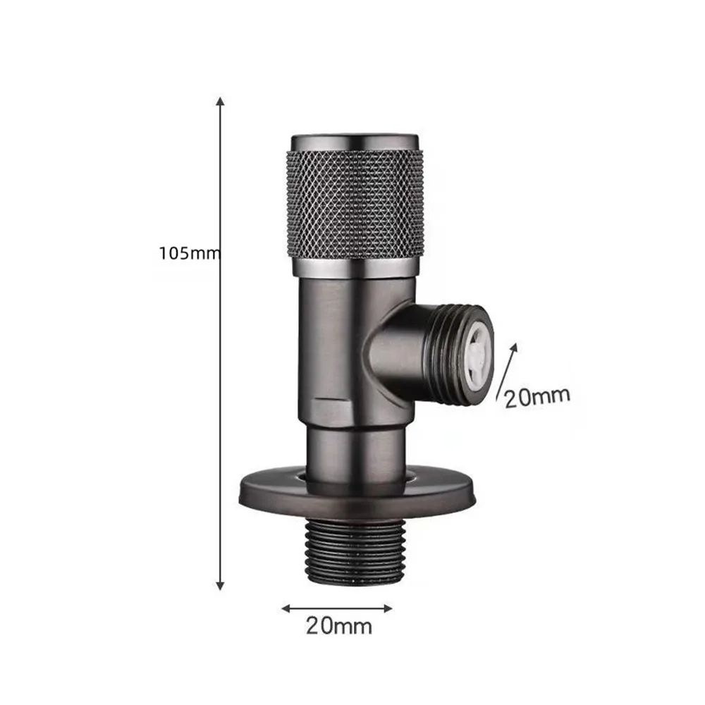 G1/2 Thread Bathroom Triangle Valve Brass Universal Faucet Inlet Valve Anti-Backflow Water Stop Valve Toilet Connection