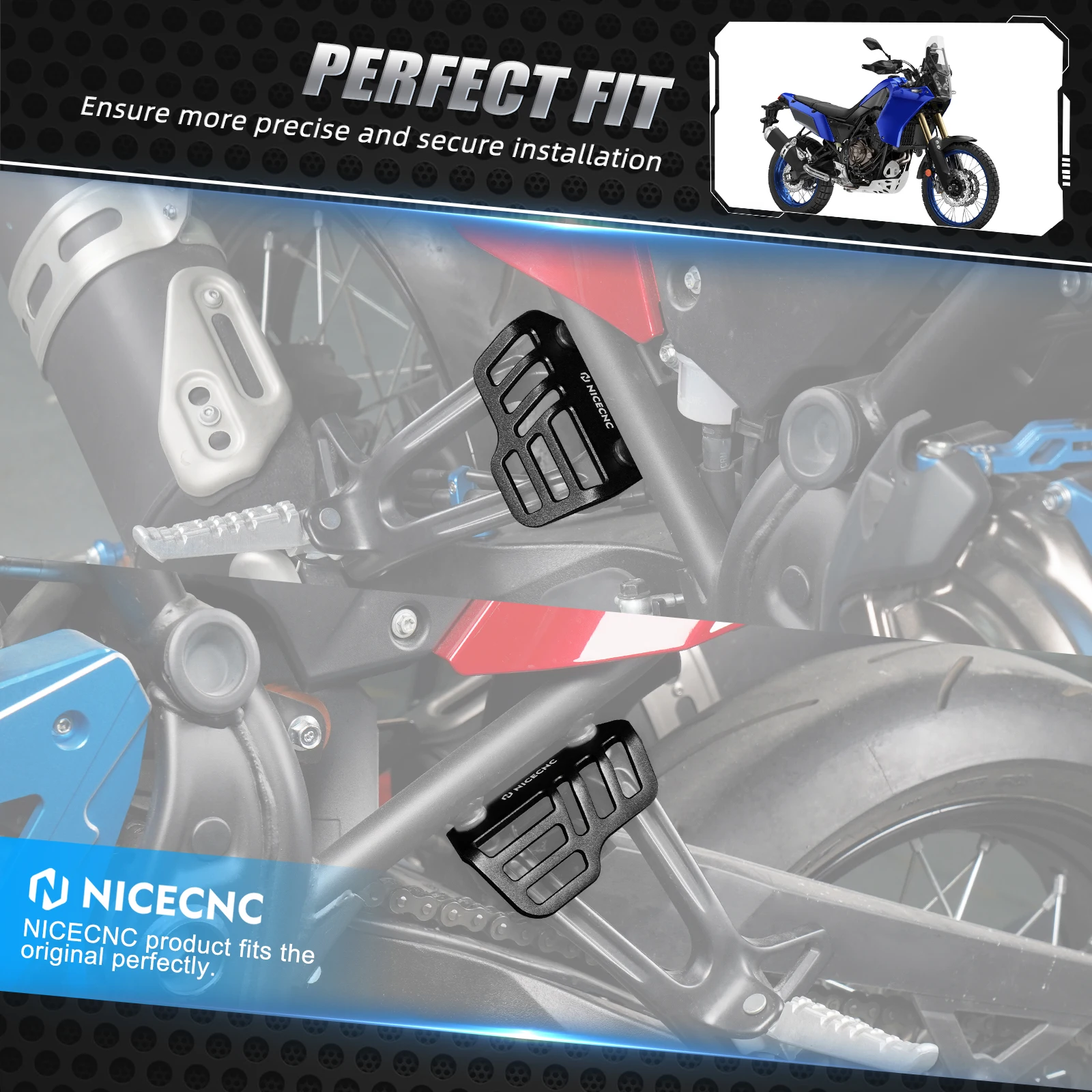 For 2019-2024 Yamaha Tenere 700 T700 XTZ 700 Tie Down Brackets Rack Luggage Side Mount Tenere700 Rally Edition 2020-2024 2023 - Image 6
