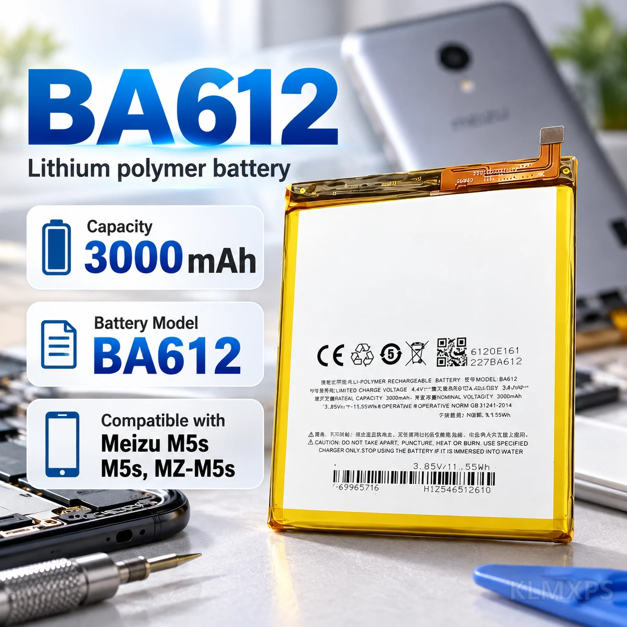 Phone Replacement Battery BA612 Lithium Battery For Meizu 5S M5S Mobile Phone Repair Battery High Quality Reliable Long Lasting