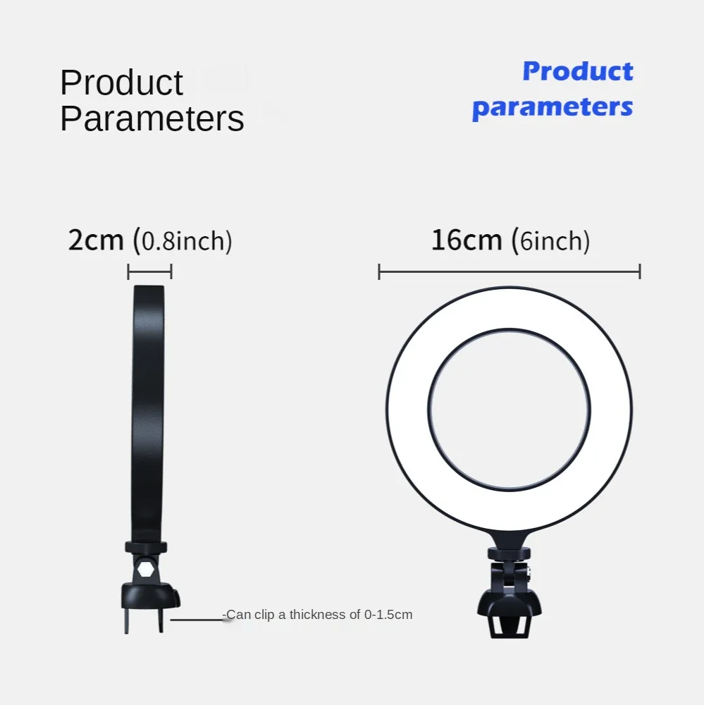 Anillo de luz Led de alta calidad para transmisión en vivo, portátil, tableta, videoconferencia, embellecedor, luz de relleno portátil, gran oferta