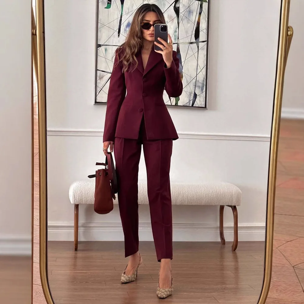 

Осень 2024, Новое поступление, женский деловой костюм, прямые брюки, комплект из двух предметов, комплект для поездок на работу через границу, Briti Sle