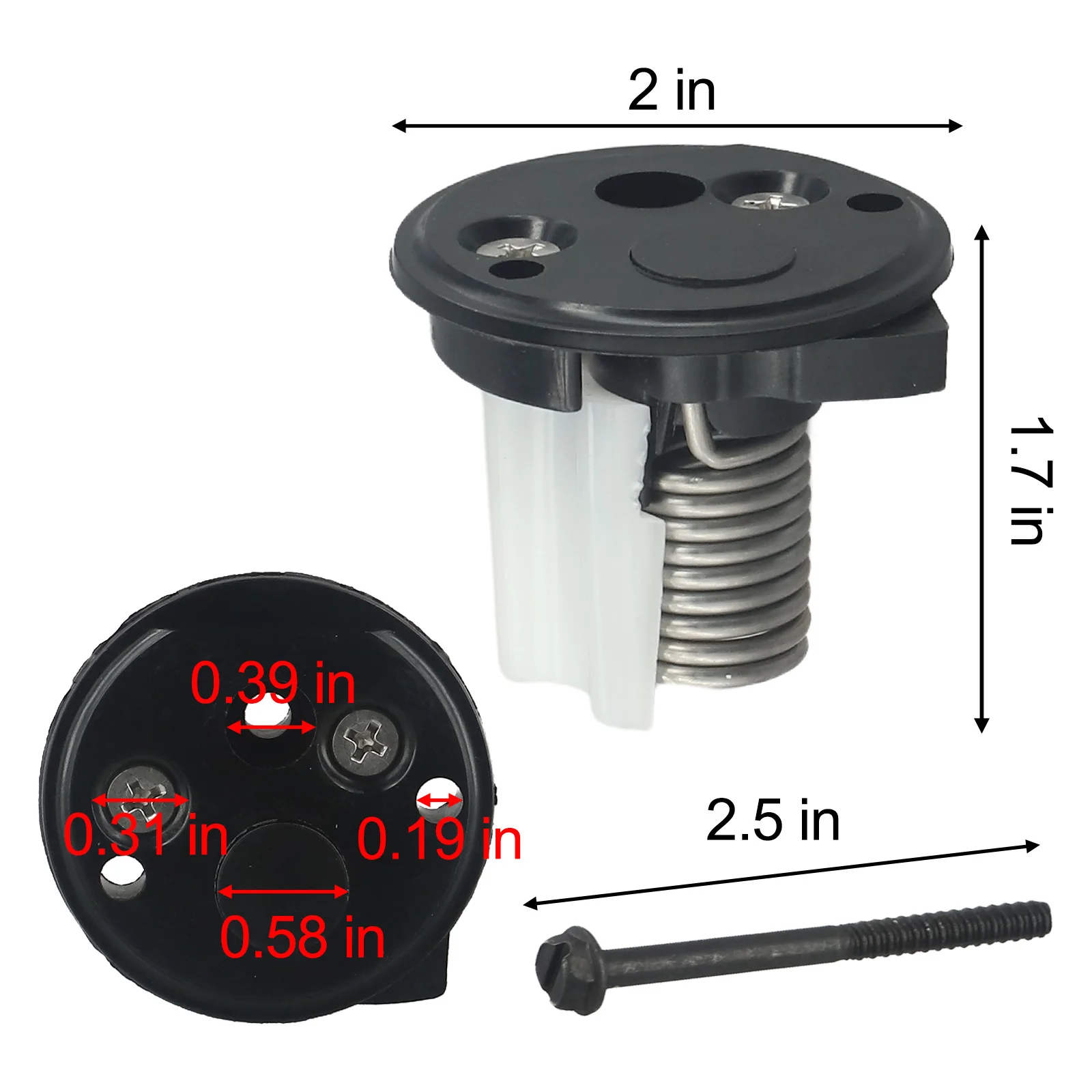 Spring Cartridge Replacement Kit Designed Specifically for Dometic 385310683 Toilets Complete Set of Parts Provided