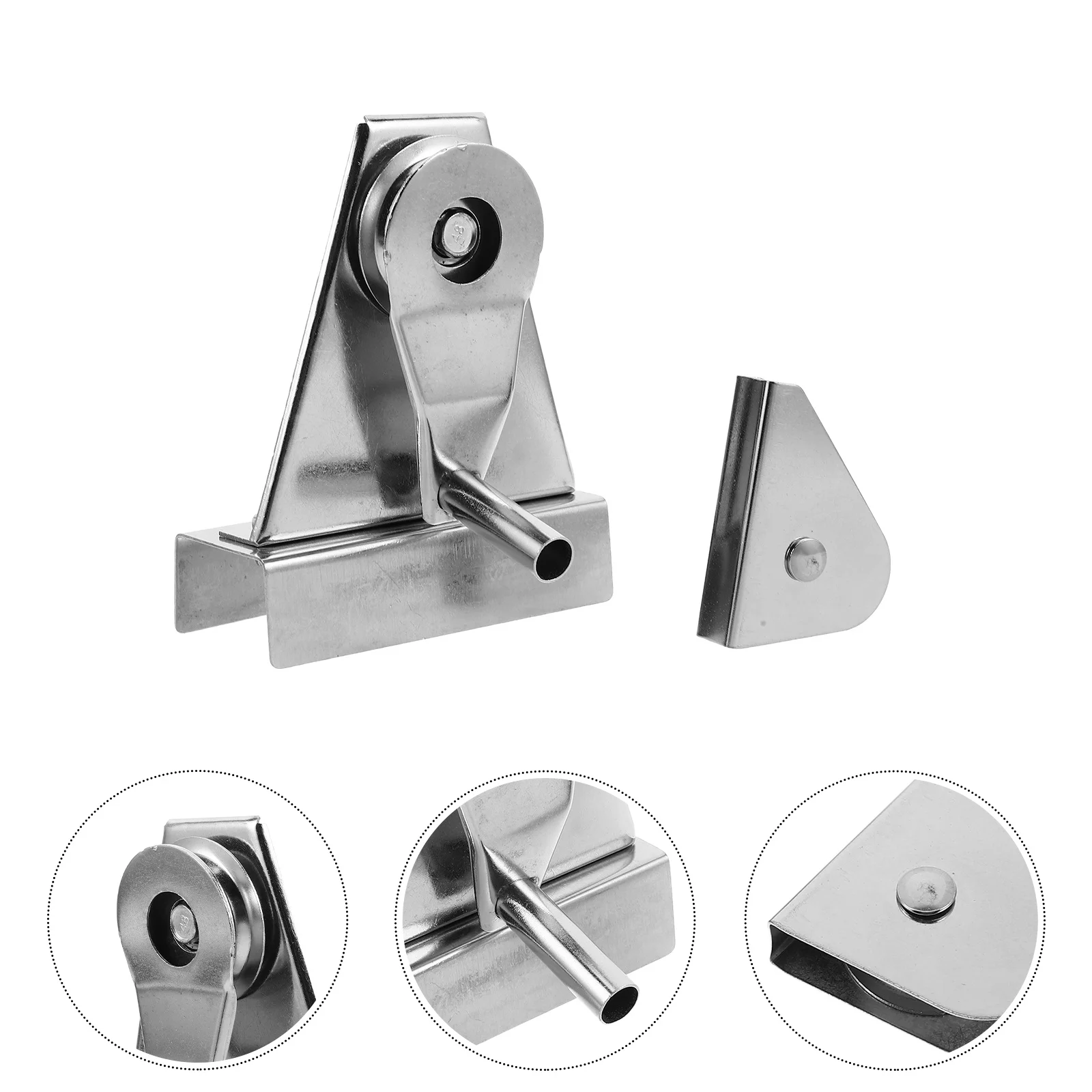 

1Set Stainless Steel Flagpole Pulley Repair Kit Heavy Duty Crank Handle Bearing Pulley Wheel Replacement Flag Pole Hardware