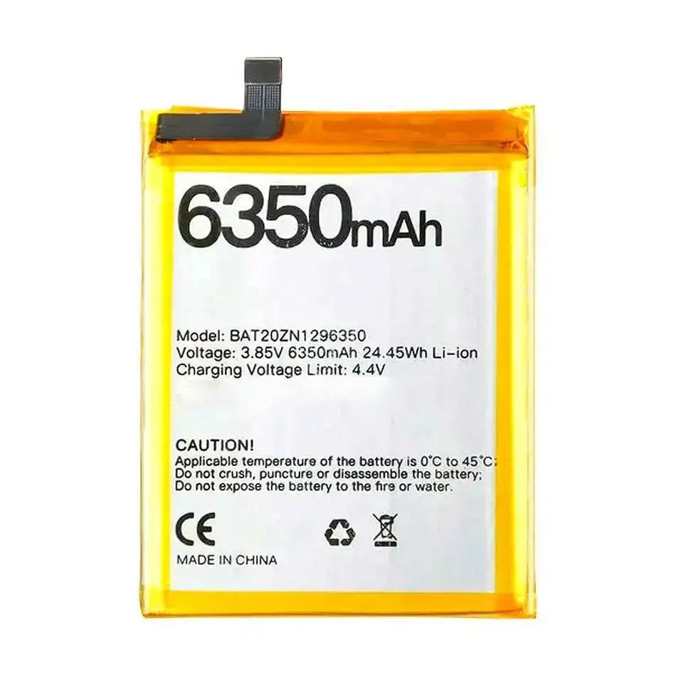 

6350Mah Durable BAT20ZN1296350 For Doogee S96 Pro Mobile Phone Battery