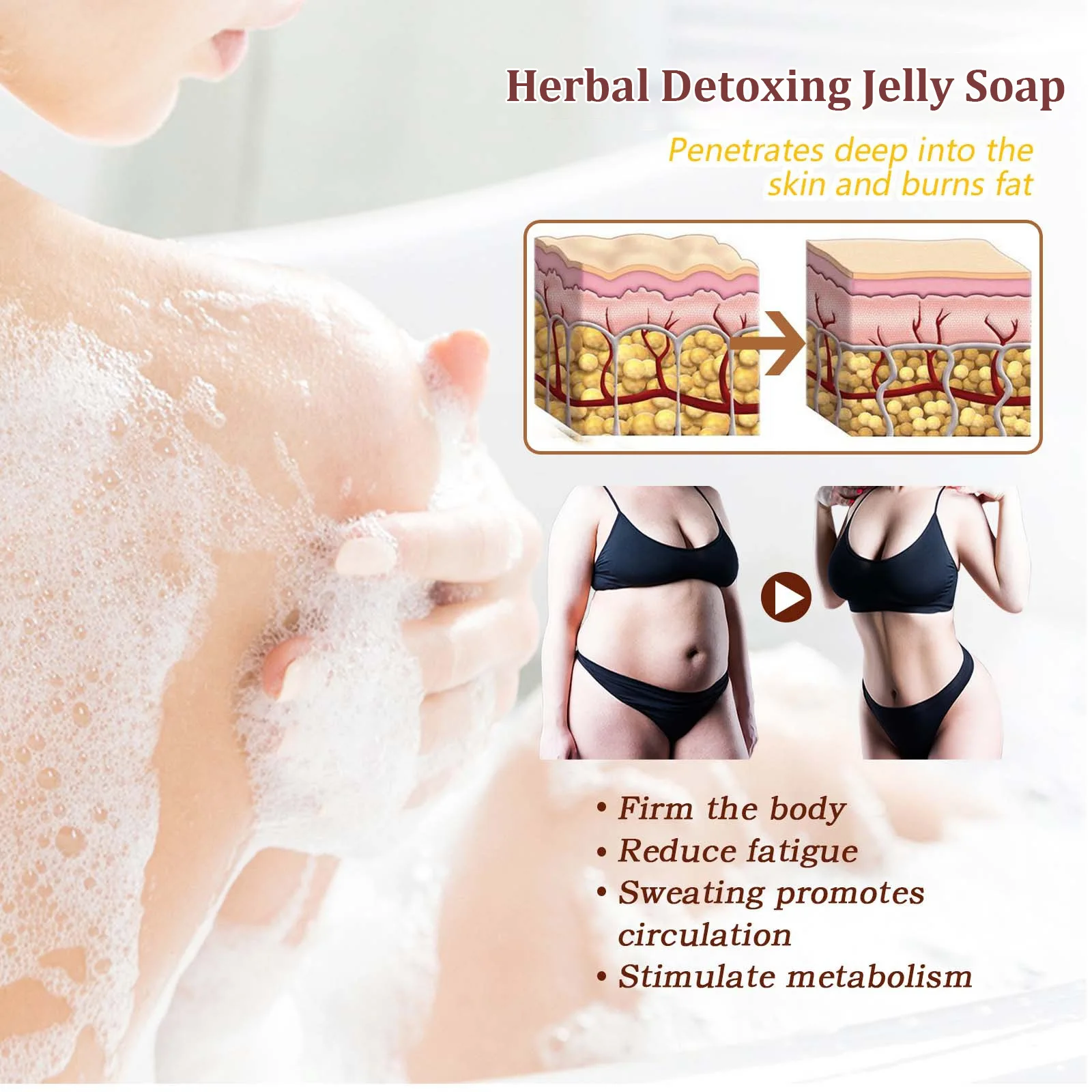 Slimming Jelly Soap Essence Moisturizes and Firms Skin Deep Cleansing Slimming Soap kojic acid soap hand soap