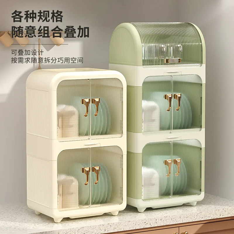 

Kitchen Drain Cupboard with Cover Put Bowl Box Put Dish Plate Chopsticks Tableware Household Storage Shelf