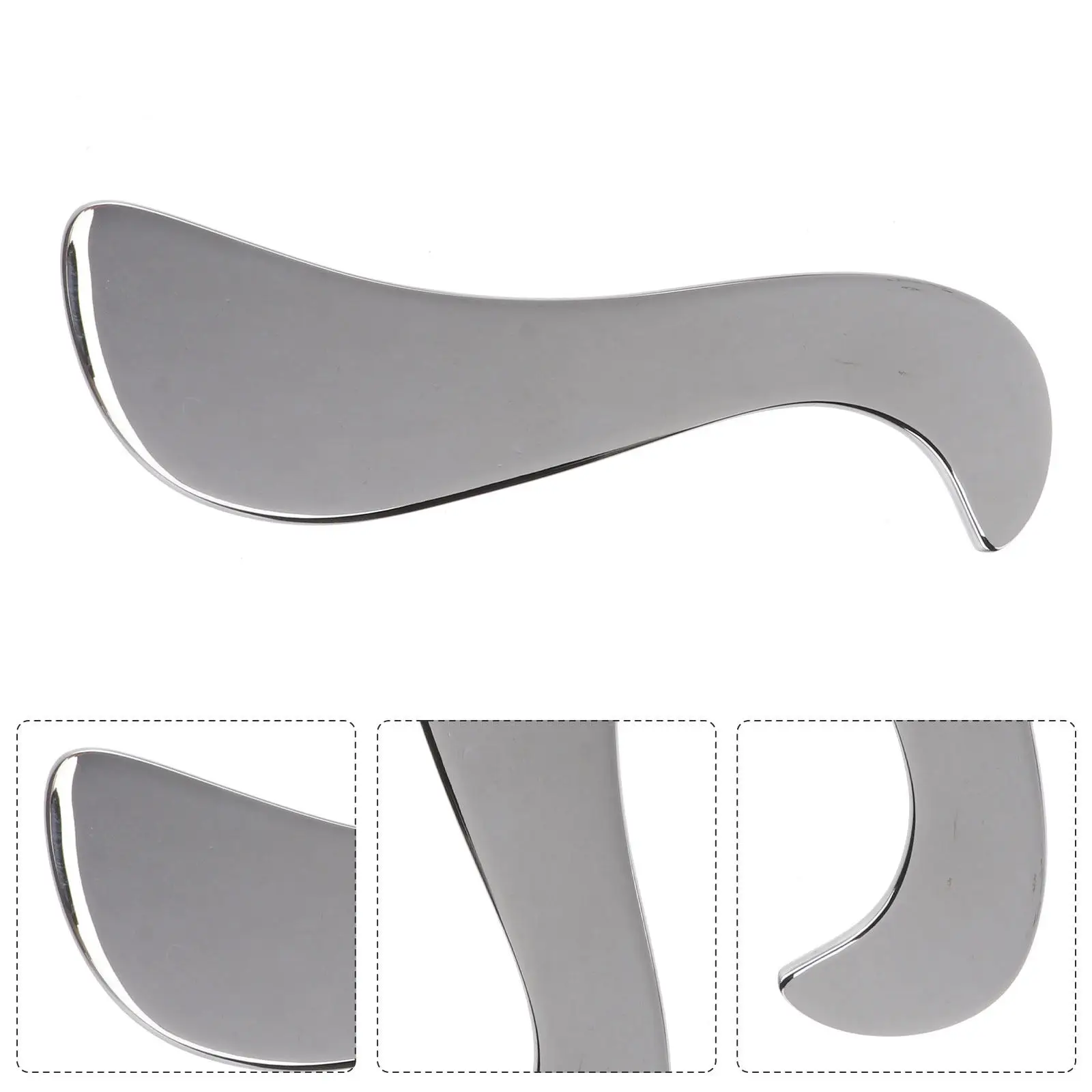 

Stainless Steel Gua Sha Massage Tool Body Scraping Board Back Pain Relief Durable S Shape Scraping Tool Lymphatic Drainage Body