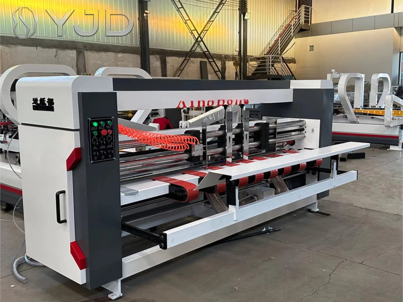 Carton Folding Gluing Machine Automatic Corrugated Carton Pizza Box Folder Gluer Machine