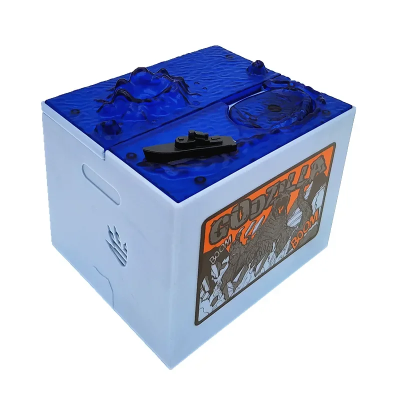 Boîte d'épargne électrique de dessin animé créatif pour enfants, mignon vol d'argent chat petite famille décoration tirelire cadeau d'anniversaire boîte à monnaie