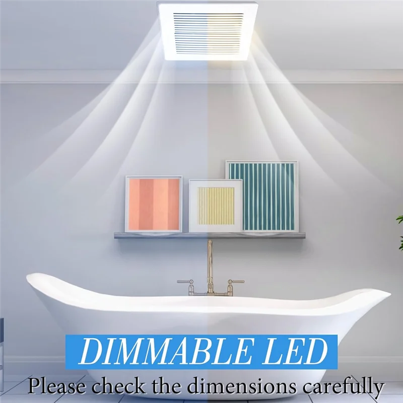 ABVG-12 X 12 In Bathroom Exhaust Fan Cover Diverter Ventilation Hood For Square Ceiling Or Wall-Mount Exhaust Fan
