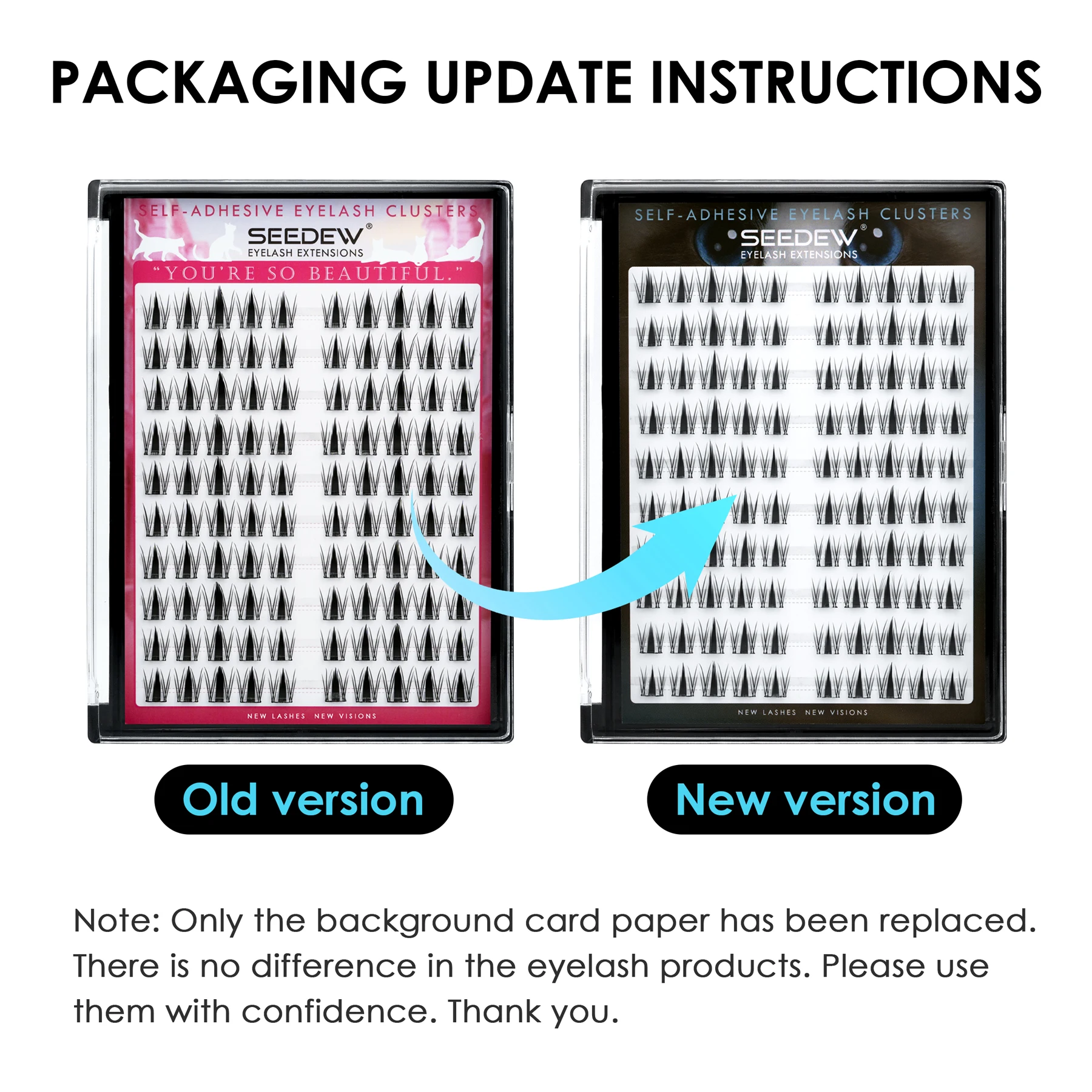 SEEDEW 10 صفوف من الرموش الصناعية ذات سعة كبيرة خالية من الغراء أرنب لطيف رموش ذاتية اللصق رموش صناعية طبيعية #2