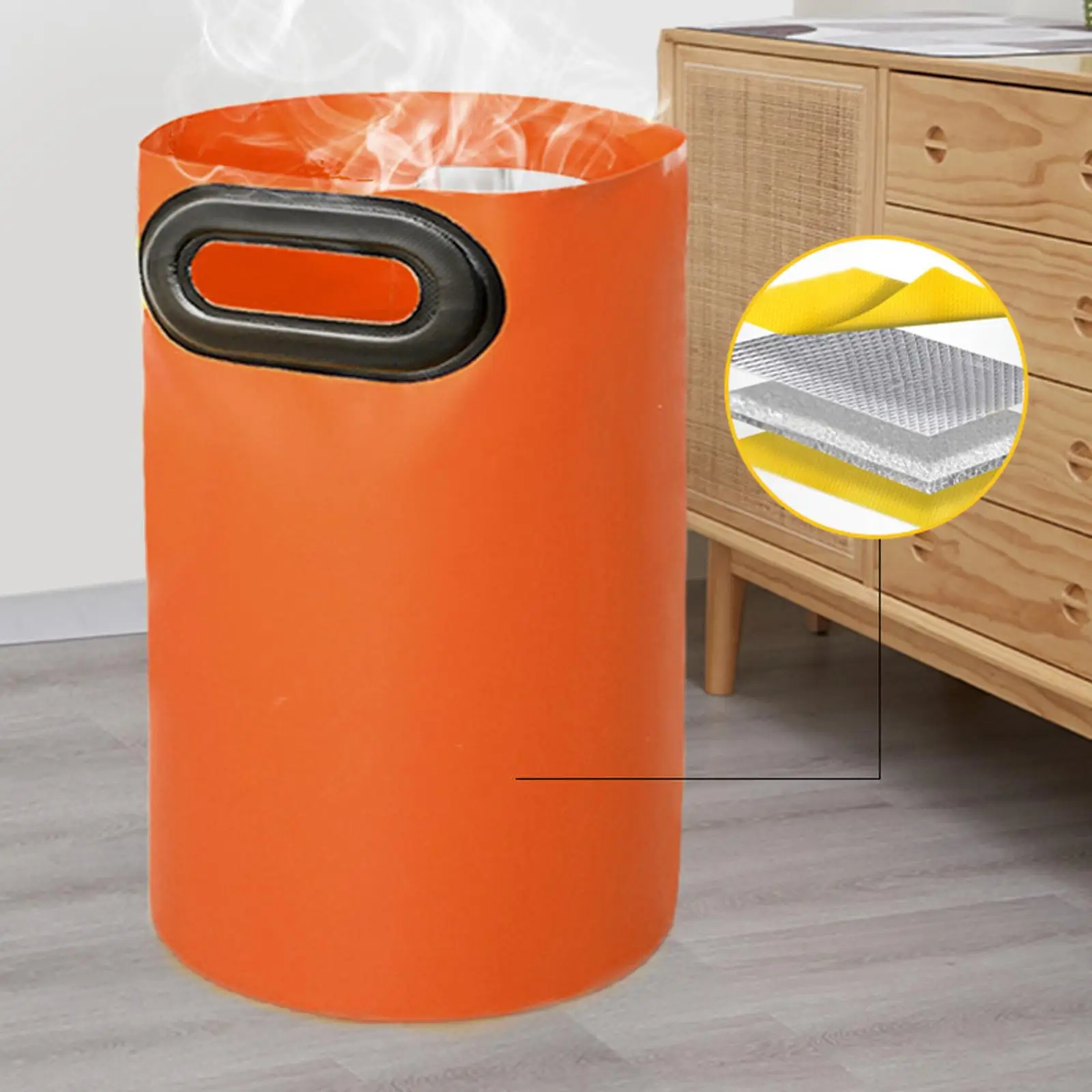 Cubos portátiles para pies de lavabo, 600D, para viajes, senderismo, Camping