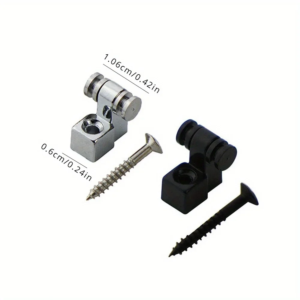 2Pcs Roller String Trees Retainer For Electric Guitar Headstock, Silver Black Gold 3 Colors Guitar String Stabilizer Mount Parts