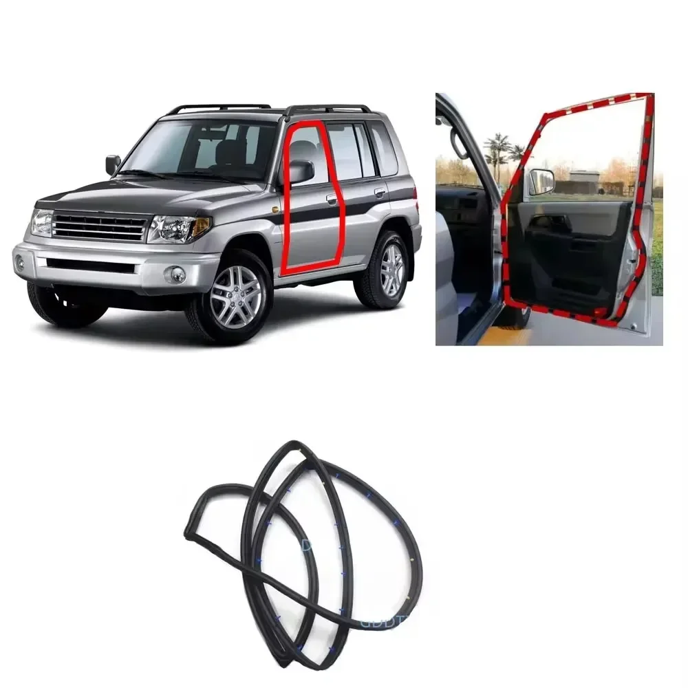 4 Pieces  5 Doors Door Rubber Seal for Pajero Pinin H60 H70 MR351386 Door Opening Post for Montero Mini Out Rubber for Shogun IO